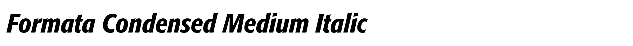 Formata Condensed Medium Italic image